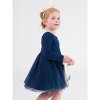 RuffleButts Toddler Girls Long Sleeve Tulle Twirl Dress - 4 of 4