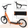 Maggift Kick Scooters Youth Scooter Kick Scooter with Adjustable Handlebar Front and Rear Dual Brakes Inflatable Wheels, Orange, 54.8"*22.8"*35.5" - 4 of 4