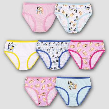 Girls' size 8, Disney's Encanto Girls 5-Pack Brief Underwear, open packaging