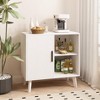 HDZNVF Sideboard Buffet Kitchen Storage Cabinet, Accent Cabinet with Solid Wood Feet, White - 4 of 4