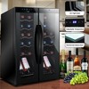 Dual-Zone Wine Cooler for Home with Digital Temperature Control, Black Glass Door, Freestanding Design, 18 Bottle Capacity - 4 of 4