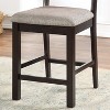 Set of 2 Ulmar Ladder Back Counter Height Barstools  Espresso/Gray - HOMES: Inside + Out - 4 of 4