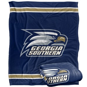 Georgia Southern University Primary Logo Silky Touch Blanket White 50x60 - 1 of 4