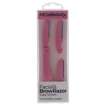 Super Smooth Facial and Brow Razor by MCoBeauty for Women - 3 Pc Razor