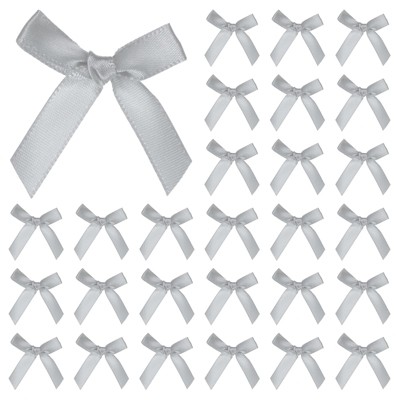 Unique Bargains Polyester Mini Ribbon Bows Craft Satin Ribbon Bow 1.6x1.6 Inch 50 Pcs