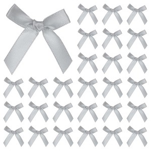 Unique Bargains Polyester Mini Ribbon Bows Craft Satin Ribbon Bow 1.6x1.6 Inch 50 Pcs - 1 of 4