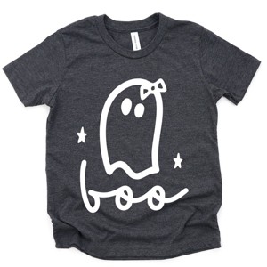 Boo Ghost Bow - Youth Short Sleeve Graphic T-Shirt and Toddler Short Sleeve Graphic T-Shirt - 1 of 4
