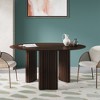 Wooakway 30"H Modern Wood Dining Table Versatile Kitchen Conference Gaming Table with Sturdy Tripod Base in Walnut/Black/Natural Wood - 3 of 4