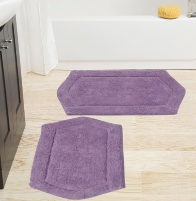 HOME WEAVERS INC Modesto Collection Blue Cotton 2 Piece Bath Rug Set  BMO2PC1721BLUE - The Home Depot