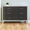 Mshliw High Gloss 6 Drawer Dresser with Metal Handles, Elegant Mirrored MDF Storage Cabinet for Bedroom, Living Room, or Entryway - 2 of 4