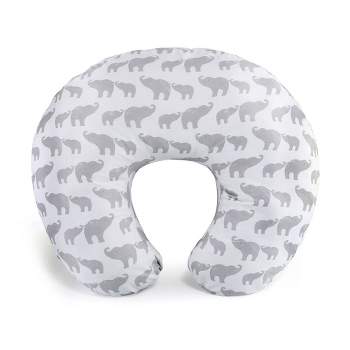 The Peanutshell Nursing Pillow for Breastfeeding, Gray and White Elephant