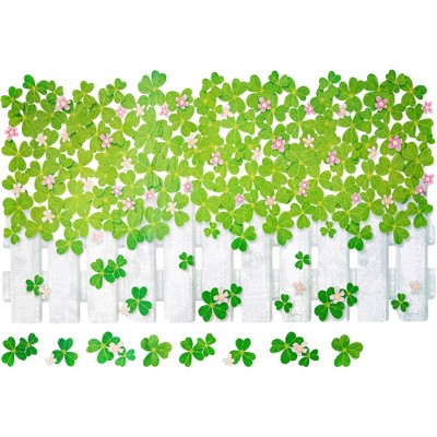 Slickblue Green Garden Wall Decals – Vinyl Stickers with White Edges, Ideal for Smooth Walls, Large & X-Large Sizes