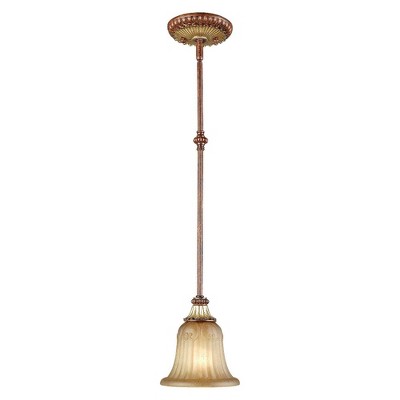 Livex Lighting Villa Verona 1 - Light Pendant in  Verona Bronze/Aged Gold Leaf