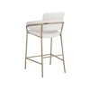 Meridian Furniture,Yara Cream Vegan Leather Counter Stool - 2 of 4