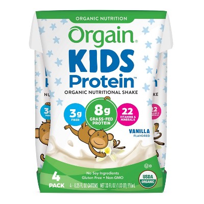 Orgain Kids Vanilla Protein Shake - 4pk/8.25 fl oz Cartons