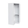 Polygonal Wooden Armoire Closet With Shelves And Hanging Area,Wood Armoires And Wardrobes,Armoire Wardrobe,Wardrobe Closet -Maison Boucle - 4 of 4