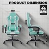 Swivel Ergonomic Massage Gaming Chair with Footrest,Height Adjustable Reclining Computer Chair -The Pop Home - 4 of 4