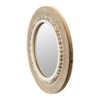 Storied Home Round Wood Framed Wall Mirror, Natural - 3 of 4