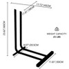 MAYEERTY C-Shaped Side Table, Wood End Table with Metal Frame Slide for Bedroom Living Room, White - 3 of 4