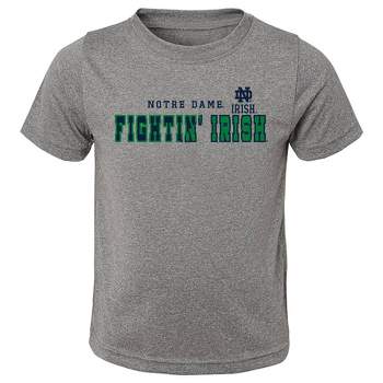 NCAA Notre Dame Fighting Irish Boys' Heather Gray Poly T-Shirt
