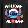 Men's - Lilo and Stitch - Holiday Aloha Long Sleeve Graphic T-Shirt - 2 of 4
