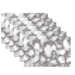 Dainty Home Marble Cork 12" x 18" Placemats Set Of 6 - 1 of 3