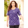 Catherines Women's Plus Size Suprema Ultra-Soft Scoopneck Tee - 3 of 4