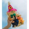 Gardenised 13 Inch Adorable Trio Yard Decor Featuring Outdoor Garden Scarecrows Relaxing Gracefully on Rustic Hay Bales. - image 4 of 4