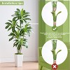 Aoibox Artificial Dracaena Silk Tree Faux Tropical Yucca Floor Plant with White Tall Planter, Realistic Design & Easy Assembly - 4 of 4