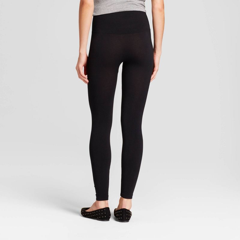 Women's High Waisted Cotton Blend Seamless Leggings - A New Day™, 2 of 9