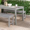 3pc Acacia Wood Simple Patio Dining Set - Saracina Home - 4 of 4