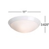 360 Lighting Davis Modern Ceiling Light Flush Mount Fixture 11" Wide White Ring Frosted Glass Dome Shade for Bedroom Kitchen Living Room Hallway House - 3 of 4