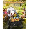 Wagons Carts Foldable, All-Terrain Collapsible Utility Wagon with 360° Wheels,Heavy Duty Beach Cart for Camping, Gardening, Grocery Shopping - 4 of 4