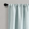 Lush Décor Farmhouse Button Stripe Yarn Dyed Woven Cotton Window Curtain Panels Blue 40X84 Set - 2 of 4