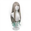 Unique Bargains Women's Wigs 31" Grey Green with Wig Cap - 3 of 4
