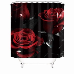 Roses In The Dark Shower Curtains for Bathroom Waterproof Fabric Bath Curtain Durable Soft Stylish Bathroom Decor 72x72 Inch - 1 of 1
