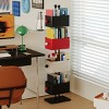 Vynxaria Box Bookshelf (Black & Red): Compact Corner Shelf, Multifunctional Bedside/Living Room Storage Rack - 2 of 4