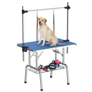 Heavy Duty Pet Grooming Table with Adjustable Arm and Non Slip Surface,Dog Drying and Trimming Table for Large and Medium Pets–LAOTIES - 1 of 4