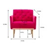 LOVMOR Modern Accent Chair w/Rose Golden feet & Upholstered,leisure single sofa for Living Room Bedroom Office - 4 of 4