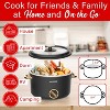 Brentwood 700-Watt 2.6-Qt. Multi-Function Electric Hot Pot Cooker and Food Steamer with Ceramic Non-Stick Ceramic Coating, Black - 3 of 4