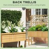 Elevated Wood Planter with Trellis for Climbing Plants, Raised Garden Bed with Legs and Drainage Holes - 4 of 4