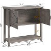 Farmhouse Entryway Table with 2-Door, Wood Console Table with Storage, Coffee Bar Cabinet, Sofa Tables Buffet Sideboard for Kitchen, Living Room - 2 of 4