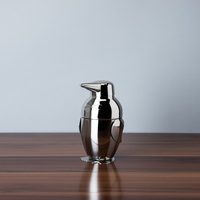 Penguin Shaped Stainless Steel Cocktail Shaker with Strainer, 17 oz