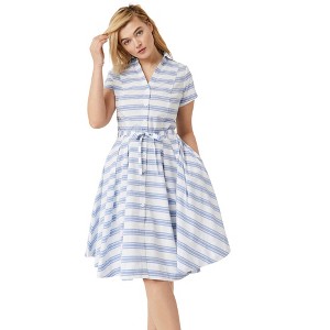ellos Plus Size Sandy Shirtwaist Dress - 1 of 4