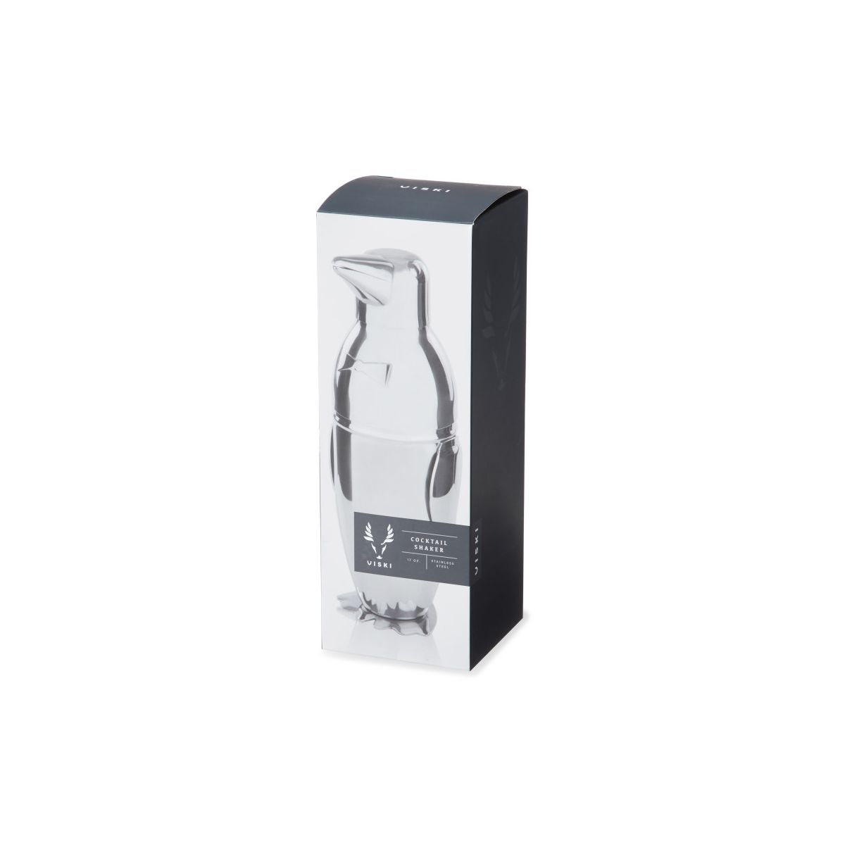 Viski Penguin Cocktail Shaker with Built-in Strainer & Jigger Cap, Stainless Steel Drink Shaker Bottle, Home Bar Essentials, Wedding Gifts, 17 oz - thumbnail 10