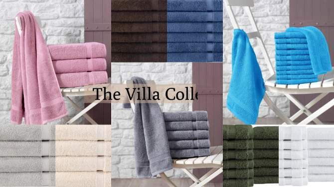 12pc Villa Washcloth Set - Royal Turkish Towels, 2 of 11, play video