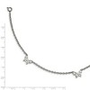 Black Bow Jewelry Stainless Steel Cutout Butterfly Charms Anklet, 9-10 Inch - 4 of 4