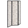 Vynxaria Beige and Espresso 3-panel Folding Screen - 2 of 4