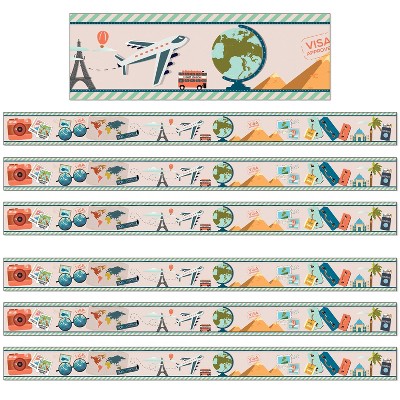 Carson Dellosa Education Let's Explore Straight Border, 36 Feet Per Pack, 6 Packs