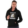 Cute Halloween Let's Go Ghouls Ghost Hoodie Sweatshirt Women Brisco Brands - 4 of 4